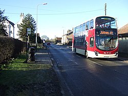 Bus stop on the A614, Thornholme (geograph 4356367).jpg
