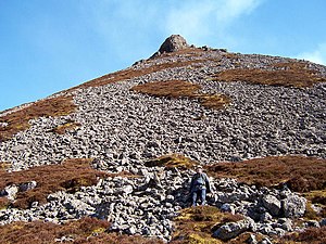 Looking up the north west slopes to the summit of Maiden Pap. - geograph.org.uk - 388491.jpg