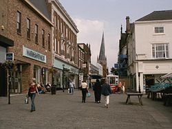 Chesterfield High Street and Crooked Spire - geograph.org.uk - 299634.jpg
