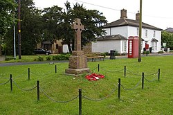 Village green, with war memorial and old-fashioned telephone box - geograph.org.uk - 443930.jpg