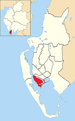 Barrow Island shown within Barrow-in-Furness
