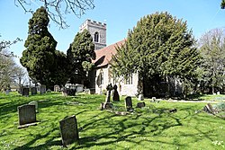 Church of St Martin White Roding Essex England - from the south east.jpg