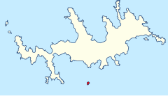 Aisa Craig (red) south of Laurie Island