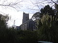 Church with ancient cross.