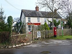 Organford, postbox No. BH16 77 and the old post office - geograph.org.uk - 1122790.jpg