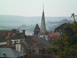 Lewes St. Michael's Church from castle.JPG