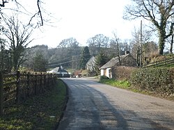 Houses in Ash Mill at the foot of Ash Mill Hill (geograph 2829380).jpg