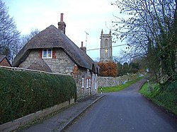 Cottage and church, West Overton - geograph.org.uk - 339574.jpg