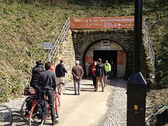 Devonshire Tunnel portal on opening day.jpg