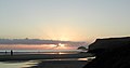 Newland and Pentire Point at sunset