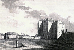Cardiff Castle towers, 1785.jpg