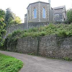Retaining walls for the churchyard of St Anne's - geograph.org.uk - 246297.jpg