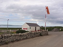 Terminal building and windsock
