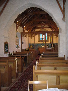 Interior of Llanbadrig church
