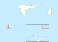Location of O'Brien Island (ringed)
