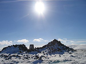 Summit Cairn in the snow at Shill Moor - geograph.org.uk - 948650.jpg
