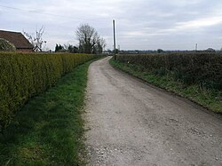 Square hedges and path, Boylestone 368656.jpg