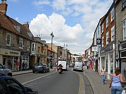 Sleaford, Lincolnshire, high street looking north from Southgate.jpg
