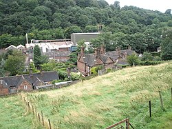 View from Holy Trinity, Coalbrookdale down towards the Aga Factory - geograph.org.uk - 1462317.jpg