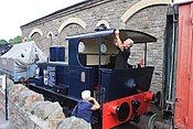 Bitton - Fry's shunter being looked after.JPG