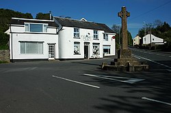 Gate Shop and War Memorial in Bwlch - geograph.org.uk - 1326731.jpg