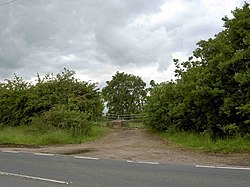 Gate into farmland off the A614 road near Finningley - geograph.org.uk - 1347134.jpg
