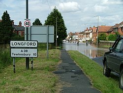 Longford village flooding on Tewkesbury Road (A38) - geograph.org.uk - 502922.jpg
