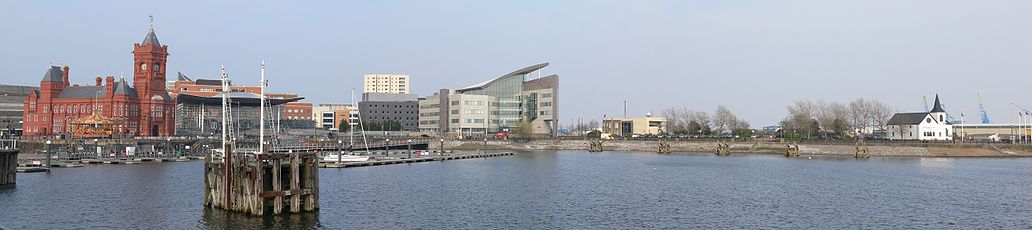 Panorama of the Cardiff Bay in April 2010