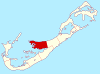 Map showing Pembroke Parish