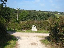 Sign on the Mineral Tramway west of Wheal Rose, Redruth - geograph-2049788.jpg