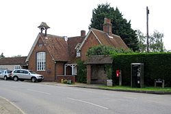 Salford Village Hall and bus shelter (geograph 3014706).jpg