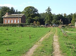 Footpath and farm road, Langton by Spilsby - geograph.org.uk - 554628.jpg