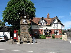 Clock Tower and Public House, Thornford village centre - geograph.org.uk - 453021.jpg