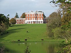 Bicton House over the lake in Bicton Park - geograph.org.uk - 1564105.jpg