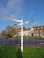 Signpost on Southgate Green
