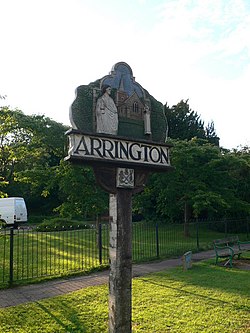 Village sign, Arrington - geograph.org.uk - 987168.jpg