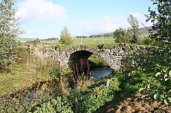A General Wade bridge over the Mossat Burn at Mossat Fishery. - geograph.org.uk - 260067.jpg