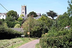 Colebrooke Village with the church on the hill - geograph.org.uk - 907363.jpg