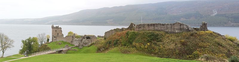 Wide view of the Urquhart Castle