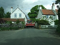 A Tight Fit - Narrow street in Little Ayton - geograph.org.uk - 1329777.jpg