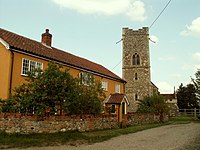 All Saints and cottages