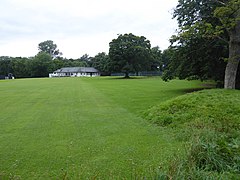 Cricket ground and pavilion, Pollok Country Park (geograph 5487982).jpg