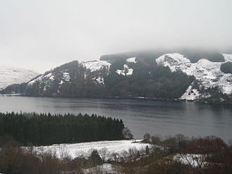 Snow around Lough Dan