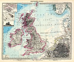 The British Isles, as mapped in 1891