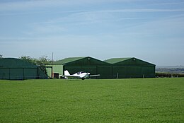 Hangars at Coal Aston Airfield