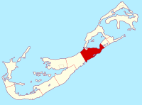 Map showing Sandys Parish
