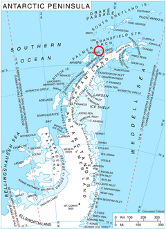 Location of Liege Island