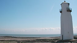 Southerness Lighthouse on right.JPG