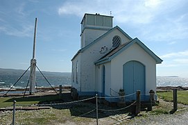 Toward lighthouse foghorn building (decommissioned)