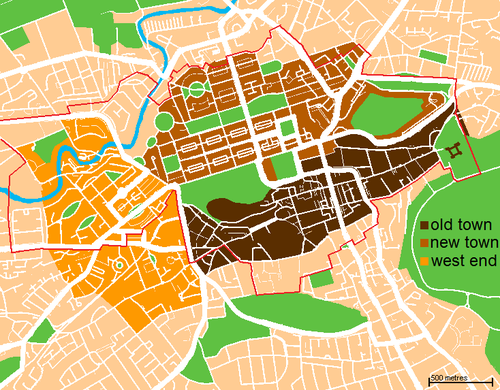 500px Edinburgh Map 